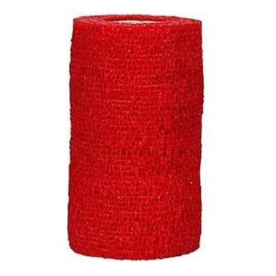 Bandage CoFlex 6"x5yd Compression Elastic Red Latex Non-Sterile 12/Case - Surgical Supplies NY